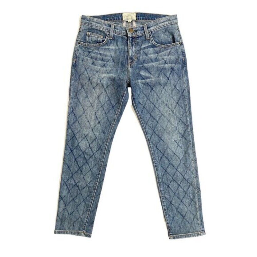 Current Elliott Jeans THE Fling Quilted Ankle Relaxed Skinny SZ 26 New